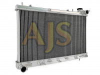 Радиатор алюминиевый Subaru Forester SG5 turbo 40мм AT 2004 с горловиной  AJS (серый)