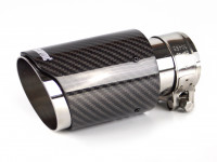 Насадка на глушитель Akrapovic style с карбоном 51х76мм (глянец)