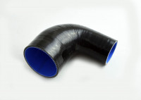 Патрубок силиконовый 90 градусов 70 - 76 мм (черный)