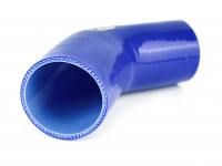 Патрубок силиконовый 45 градусов 57 - 63 мм (синий)