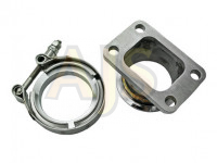 Адаптер v-band 63мм - T3 с хомутами