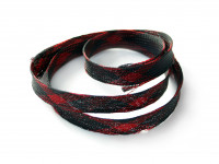 Оплетка для проводов черно-красная (25мм)