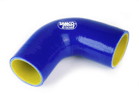 Патрубок силиконовый 90 гр 57 мм усиленный (синий)