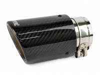 Насадка на глушитель Akrapovic style закругленная с карбоном 63х89мм (матовый)