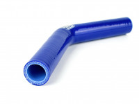 Патрубок силиконовый 45 градусов 28 мм 150*150 мм (синий)