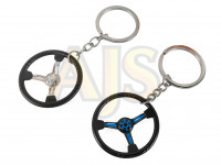 Автобрелок спортивный руль  (черно-синее)