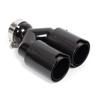 Насадка на глушитель M style двойная с карбоном 63х190мм (глянец)