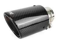 Насадка на глушитель Akrapovic style закругленная с карбоном 57х89мм (глянец)
