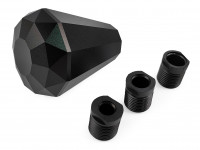 Насадка на ручку КПП алмаз алюминий 70мм (черный)