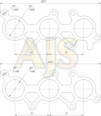 Taiko прокладка выпускного коллектора Toyota GR OEM 1717331020