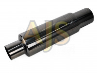 Бочка выхлопная HKS Hi-Power style малая черная вход 76мм выход 102мм