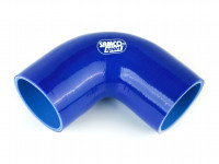 Патрубок силиконовый 90 градусов 57 мм (синий)