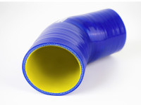 Патрубок силиконовый 45 гр 70 мм усиленный (синий)