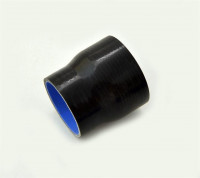Патрубок силиконовый 0 градусов 63-76 мм (черный)