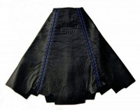 Чехол КПП STI универсальный натур. кожа (Россия) (красная строчка)