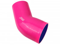 Патрубок силиконовый 45 градусов 63-76 мм (розовый)