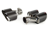 Насадка на глушитель Akrapovic style с карбоном 63х102мм двойная пара (матовый)