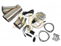 Заслонка выхлопная с электроприводом Y-пайп с отводом V-band 102мм