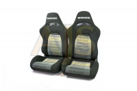 Сиденье спортивное полуковш LM А056 пара размер - M (черный)