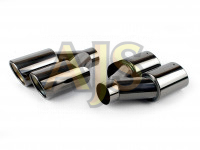 Насадка на глушитель двойная пара 60х182мм (вороненый)