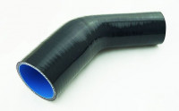 Патрубок силиконовый 45 градусов 63 - 70 мм (черный)