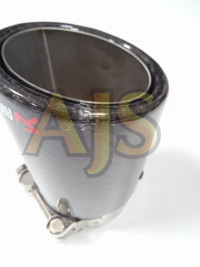 Насадка на глушитель Akrapovic style закругленная с карбоном 76х89мм УЦЕНКА