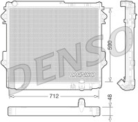 Радиатор двигателя Denso Toyota Land Cruiser J200 1VD-FTV 07-15
