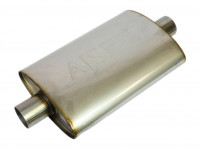 Бочка выхлопная AJS ES овальная тихая (76мм)