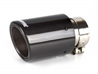 Насадка на глушитель Akrapovic style закругленная с карбоном 60х89мм (глянец)