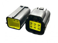 Коннектор папа-мама негерметичный (6 пинов)