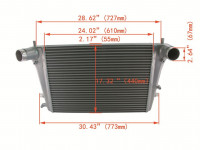 Интеркулер VW Golf MK5 MK6 Passat B6 Audi TT Wagner style tube-fin