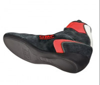 ботинки OMP style замша, кожа черно-красные (41)