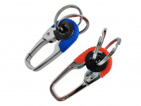 Брелок карабин с кольцом (оранжевый)