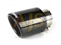 Насадка на глушитель Akrapovic style закругленная с карбоном 63х102мм (глянец)