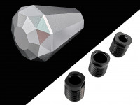 Насадка на ручку КПП алмаз алюминий 70мм (серый)