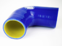 Патрубок силиконовый 90 гр 51 мм усиленный (синий)