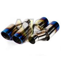 Насадка на глушитель AJS #2 двойная пара 60х182мм (хром)