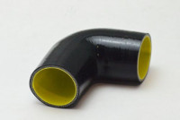 Патрубок силиконовый 90 гр 57 мм усиленный (черный)