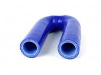 Патрубок силиконовый 180 градусов 24 мм (синий)