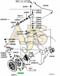 Mitsubishi корзина сцепления 4B11, 4G63 2304A019