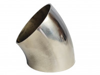Отвод глушителя полированный SS201 51х1.5мм 45гр