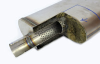 Бочка выхлопная Magnaflow style 3 выхода по 63мм длина 560мм вынос-вынос-центр